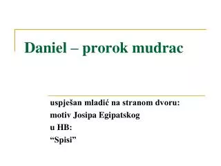 daniel prorok mudrac