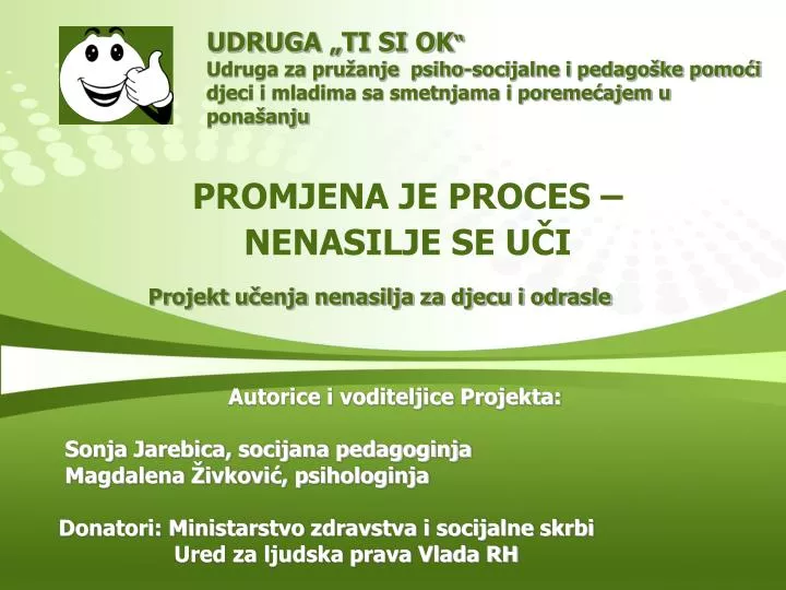 promjena je proces nenasilje se u i