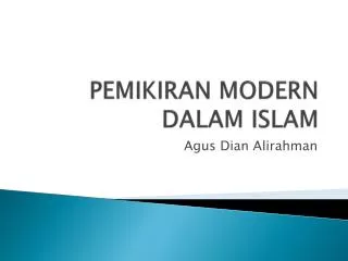 pemikiran modern dalam islam