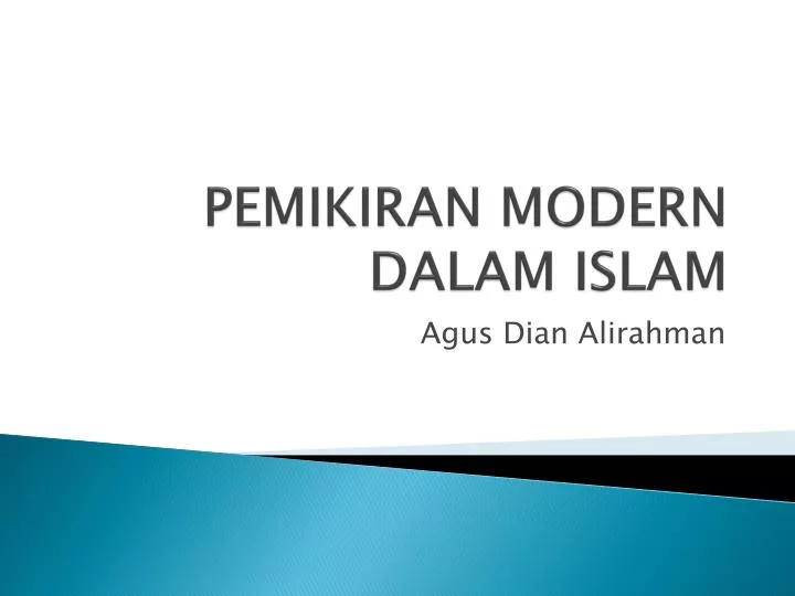 pemikiran modern dalam islam