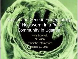 Spatial and Genetic Epidemiology of Hookworm in a Rural Community in Uganda
