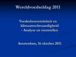 wereldvoedseldag 2011