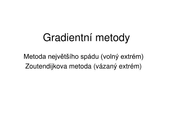 gradientn metody