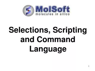 Selections, Scripting and Command Language