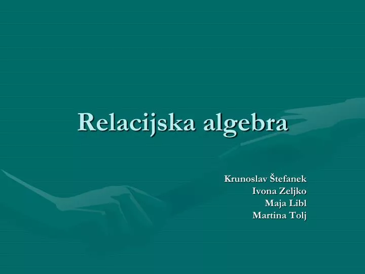 relacijska algebra