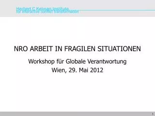 nro arbeit in fragilen situationen