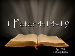 1 Peter 4:14-19