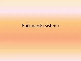r a unar ski sistemi