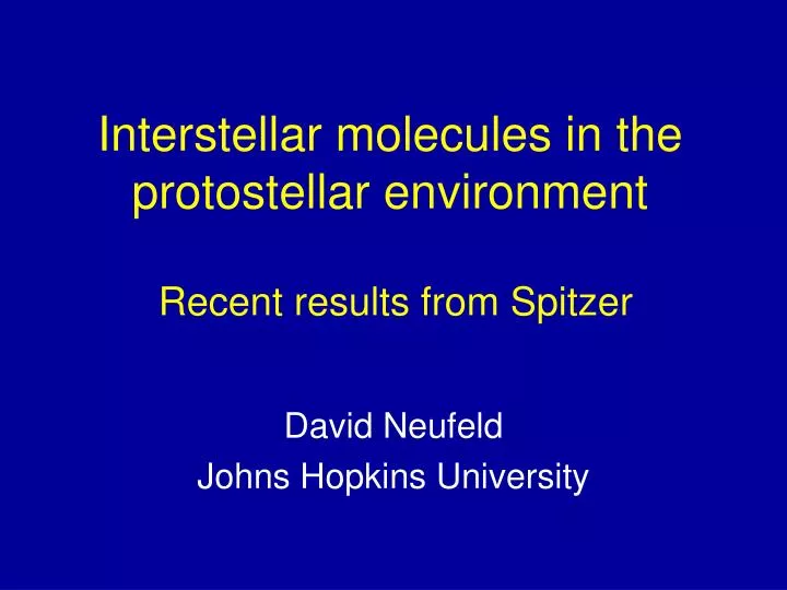 interstellar molecules in the protostellar environment recent results from spitzer