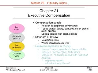 Chapter 21 Executive Compensation
