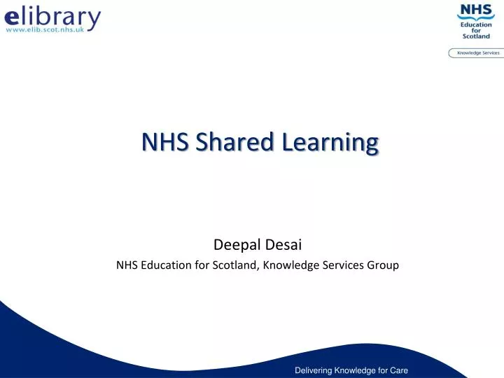 nhs shared learning