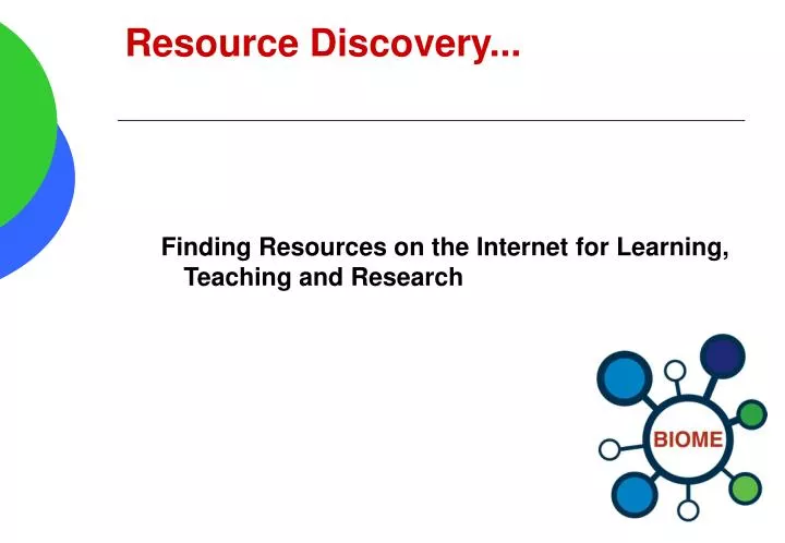 resource discovery