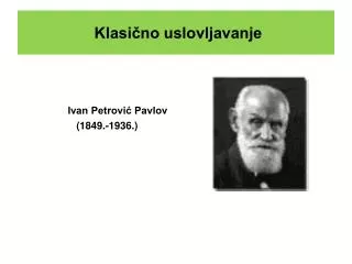 klasi no uslovljavanje