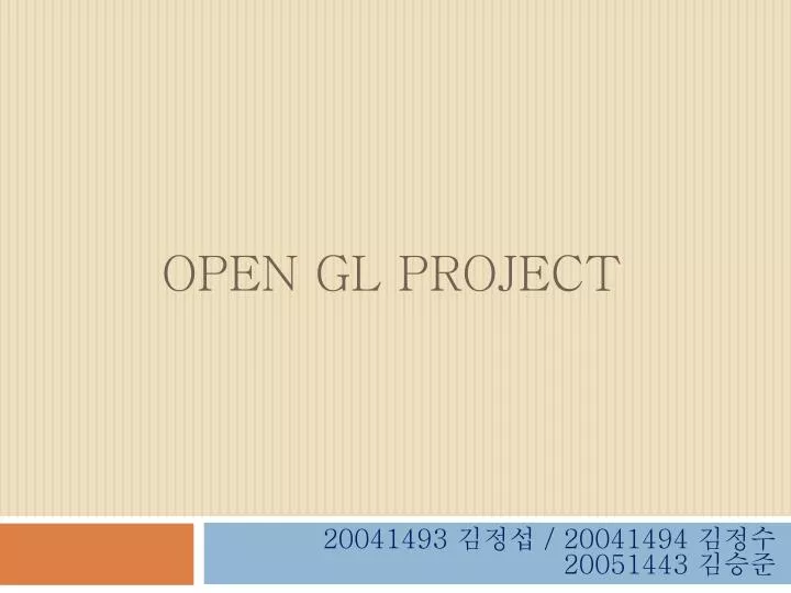 open gl project