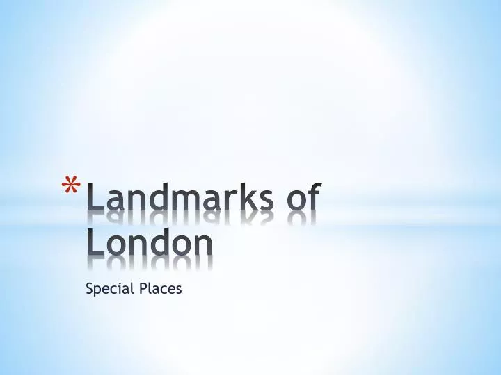 landmarks of london