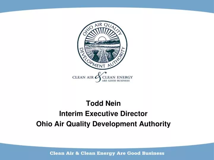 todd nein interim executive director ohio air quality development authority