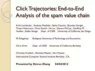 Click Trajectories: End-to-End Analysis of the spam value chain