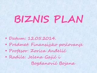 biznis plan