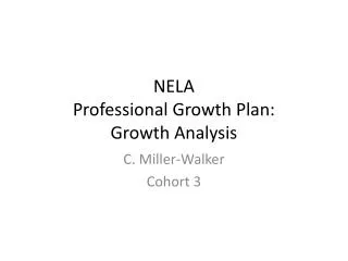 NELA Professional Growth Plan: Growth Analysis