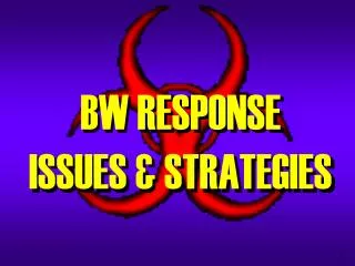 BW RESPONSE ISSUES &amp; STRATEGIES