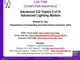 CIS 736 Computer Graphics