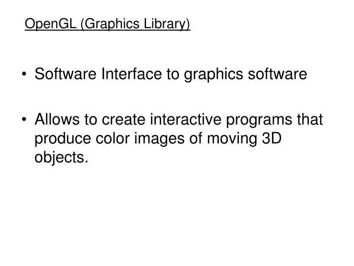 opengl graphics library