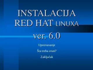 instalacija red hat linuxa v er 6 0