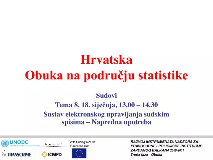 hrvatska obuka na podru ju statistike