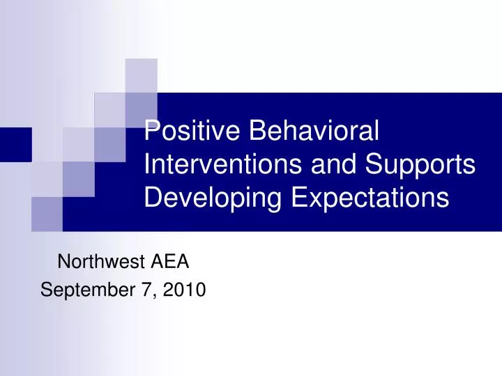 positive behavioral interventions and supports developing expectations