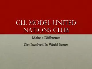 GLL Model United nations CLUB