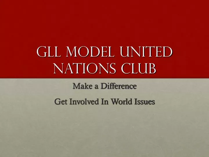 gll model united nations club