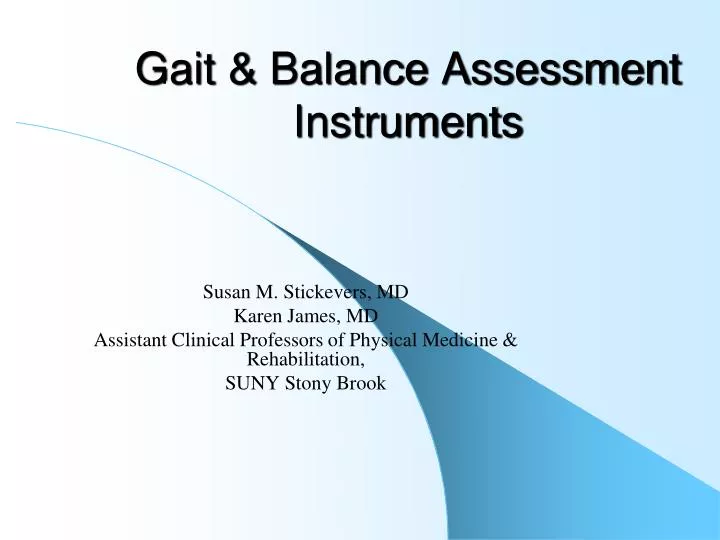 gait balance assessment instruments