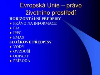evropsk unie pr vo ivotn ho prost ed