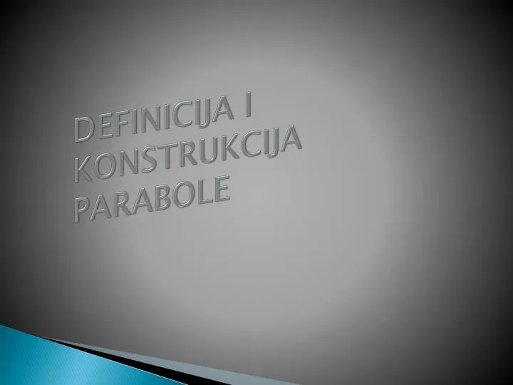 definicija i konstrukcija parabole