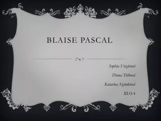 blaise pascal