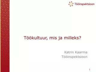t kultuur mis ja milleks