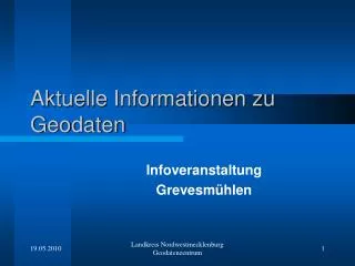 aktuelle informationen zu geodaten