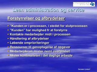 lean administration og service