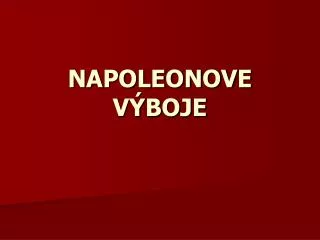 napoleonove v boje