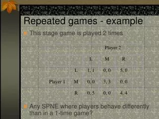 Repeated games - example