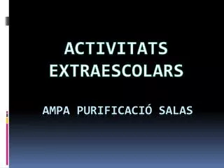 activitats extraescolars