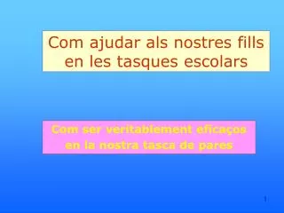 com ajudar als nostres fills en les tasques escolars