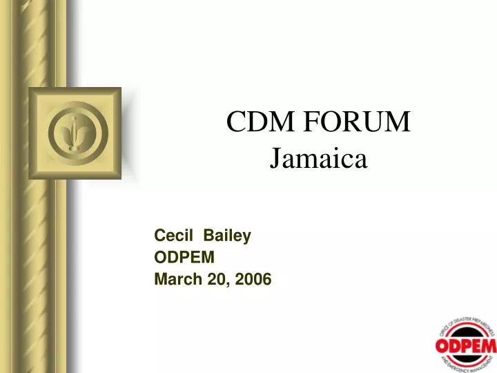 cdm forum jamaica