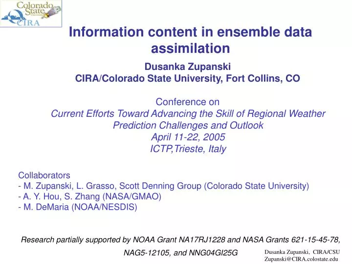 information content in ensemble data assimilation