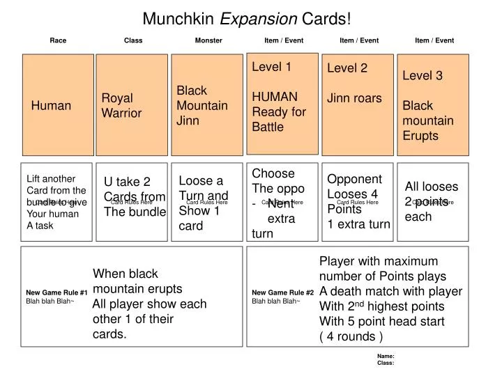 munchkin expansion cards
