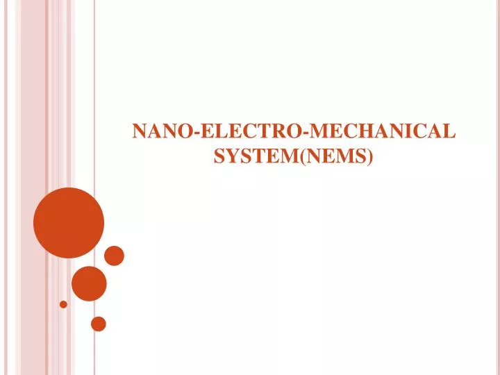 nano electro mechanical system nems