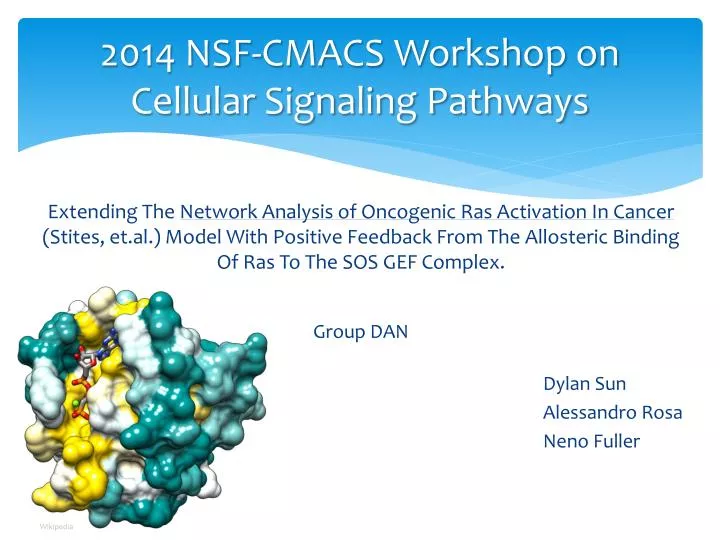 2014 nsf cmacs workshop on cellular signaling pathways