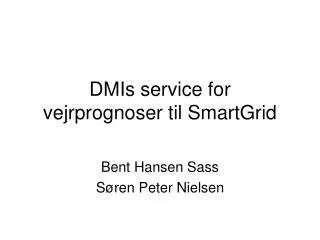 dmis service for vejrprognoser til smartgrid