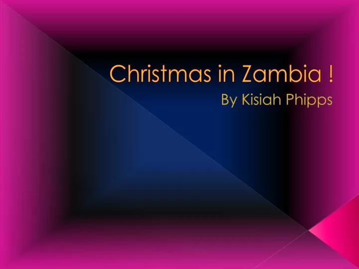 christmas in z ambia