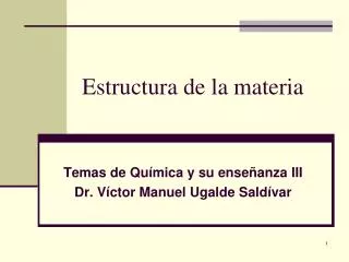 estructura de la materia
